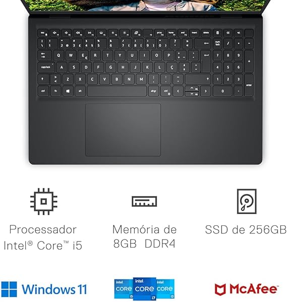 Notebook Dell Inspiron I15-I120K-A20P 15.6" Full HD 12ª Geração Intel Core i5 8GB 256GB SSD Windows 11 Preto - Image 2